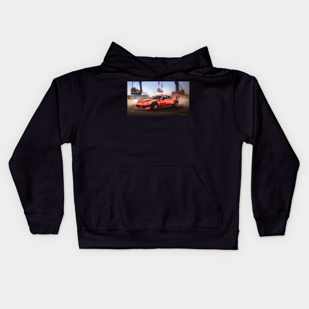 TOYOTA GT86 CUSTOM DESIGN Kids Hoodie by ASAKDESIGNS